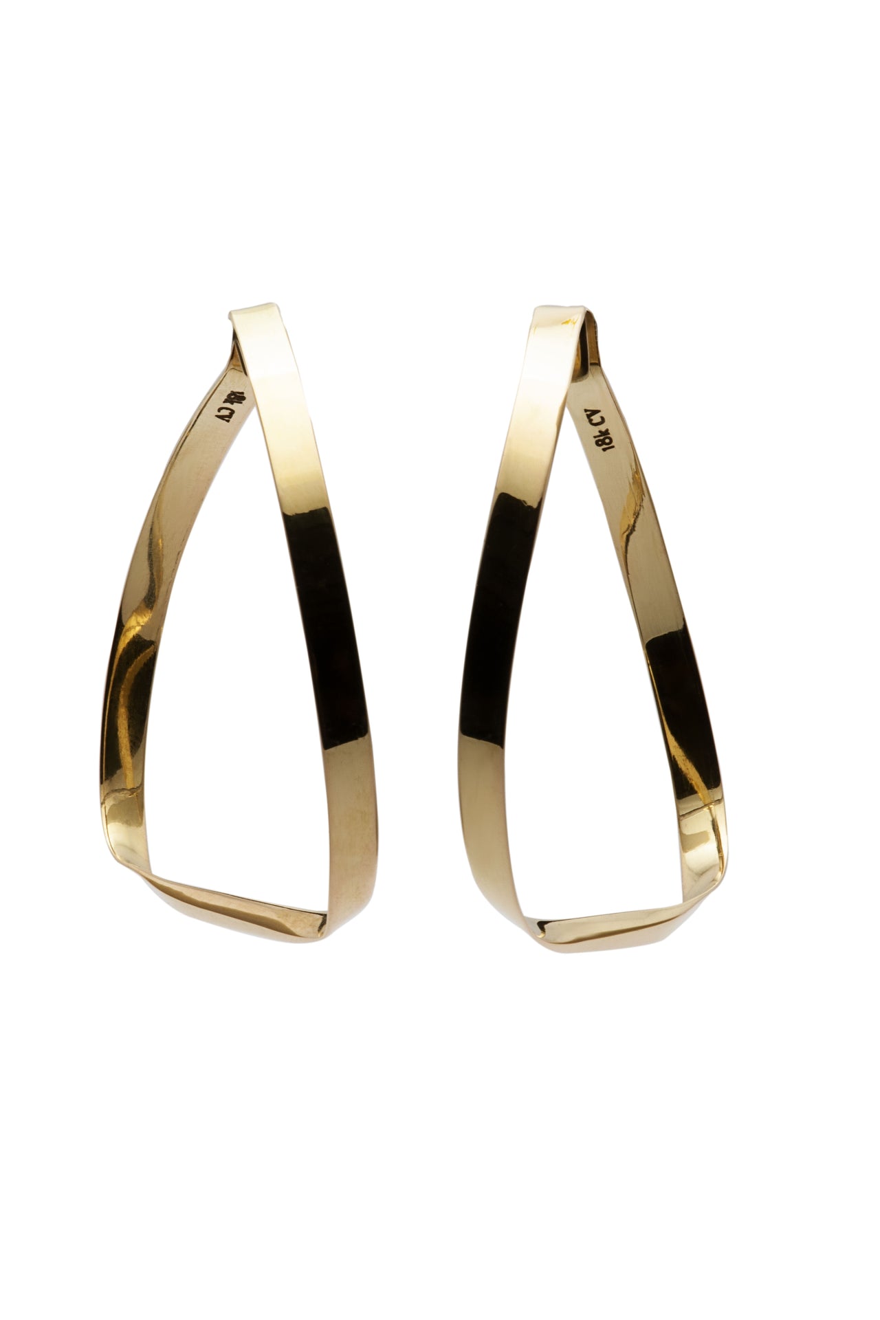Gold Medium Hoops Twist