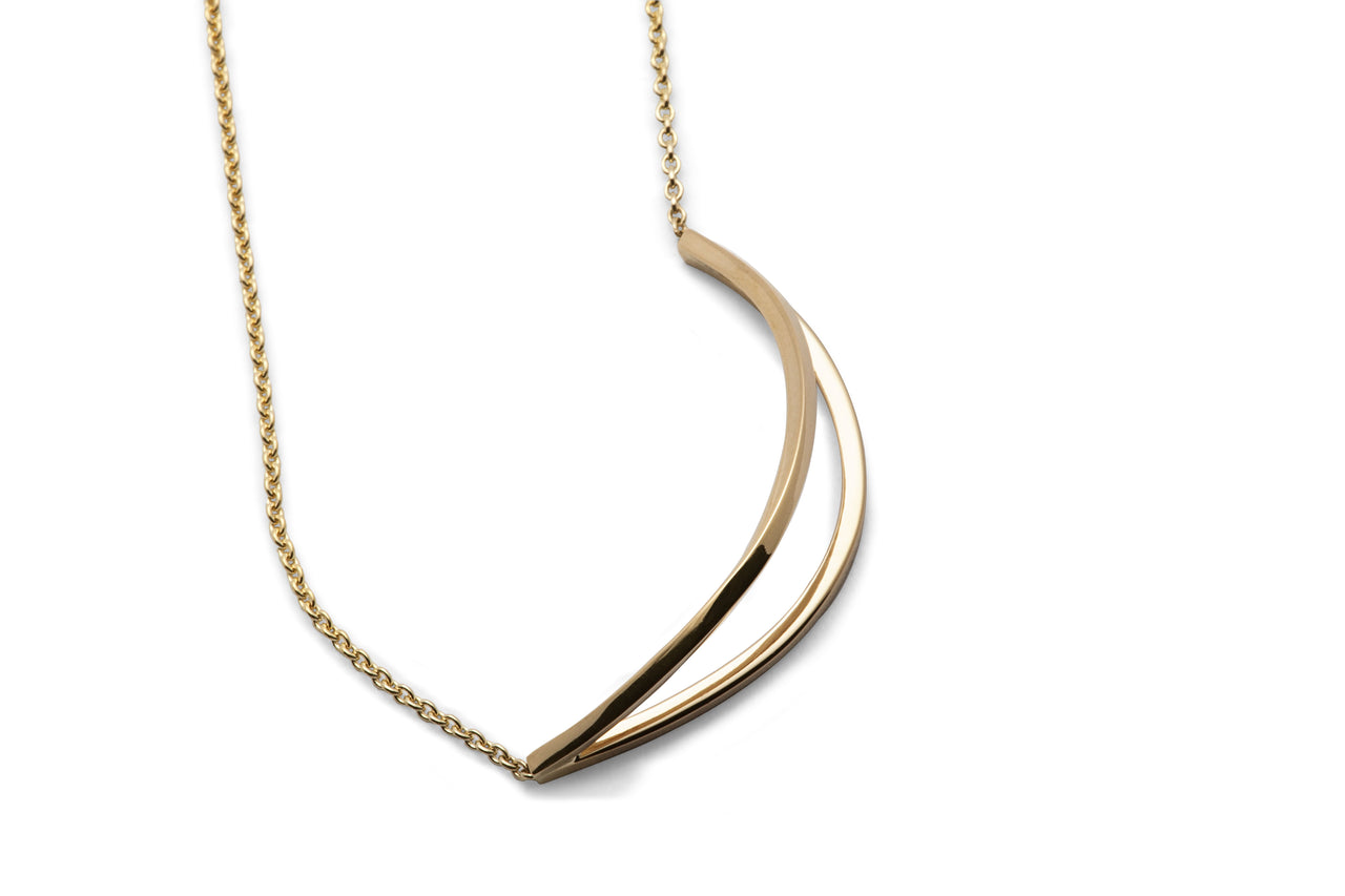 Gold Smile on Chain with diamonds